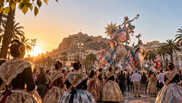 Les festivités des hogueras à Alicante au solstice d'été